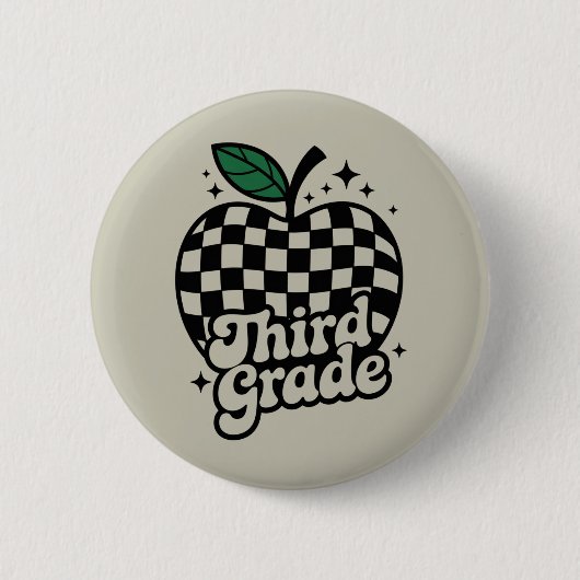 Leraar 3e klas terug naar school ronde button 5,7 cm (Voorkant)