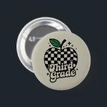 Leraar 3e klas terug naar school ronde button 5,7 cm<br><div class="desc">Leraar 3e klas terug naar school</div>