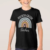 Leraar 4e klas Cute Rainbow Tri-Blend Shirt (Voorkant)