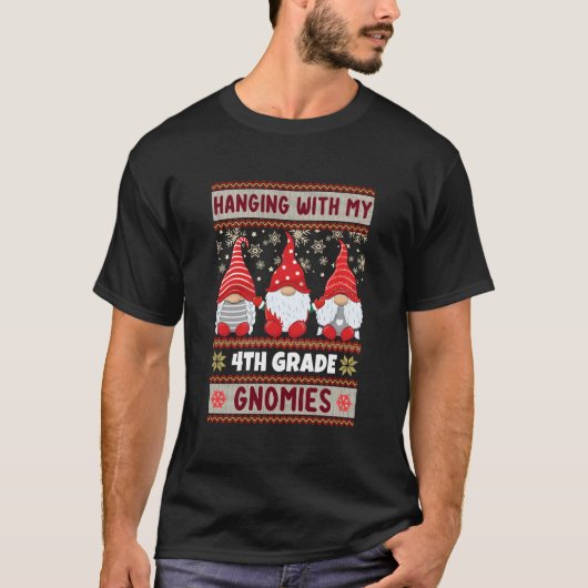 Leraar 4e klas kabouter hangend met mijn kabouters t-shirt (Voorkant)