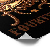 Leraar 4e klas Rodeo Country Western Howdy Vier Poster (Hoek)