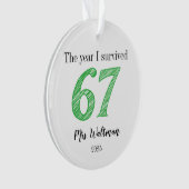 Leraar 67 Grappige Meme Naam Cadeau Ornament (voorkant)