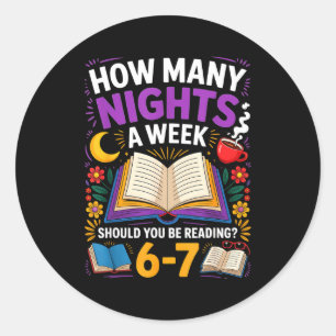 Leraar 67 Hoeveel Avonden Per Week Moet Je Lezen Ronde Sticker