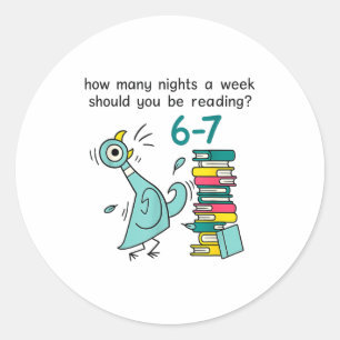Leraar 67 Hoeveel Avonden Per Week Moet Je Lezen Ronde Sticker