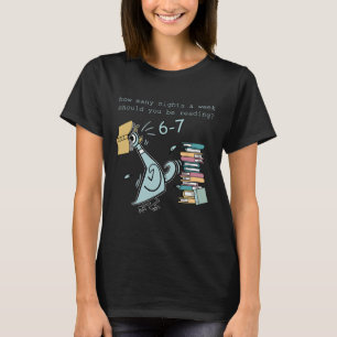 Leraar 6-7 Hoeveel avonden per week moet je lezen T-shirt
