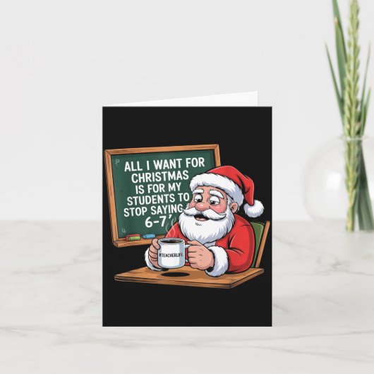 Leraar 6-7 Zes Zeven Ik Wil Dat Mijn Studenten S Kaart (Voorkant)