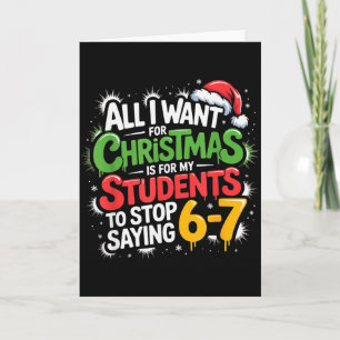 Leraar 6-7 Zes Zeven Ik Wil Dat Mijn Studenten S S Kaart