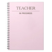 Leraar aan de gang Eenvoudig aangepast pasteel Not Notitieboek (Voorkant)