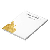 Leraar Aangepaste Gold Apple Notitieblok (Linkerzijde)