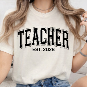 Leraar Aangepaste universiteitsleraar terug naar T-shirt