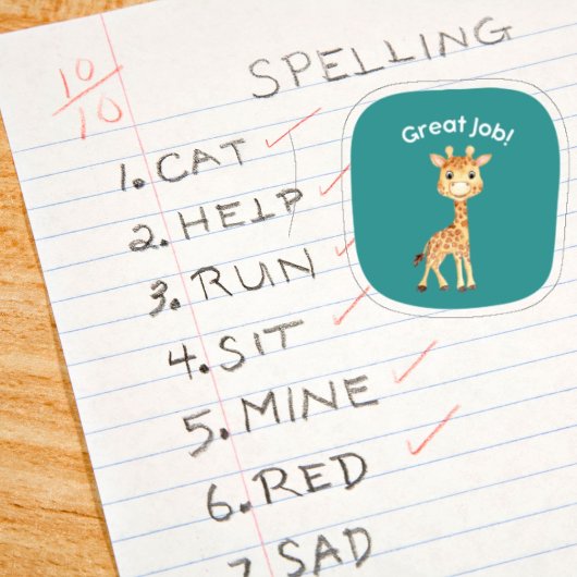 Leraar aanmoediging dierlijke Stickers