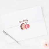 Leraar Aanmoediging, Egel en Appel Sticker (Envelop)