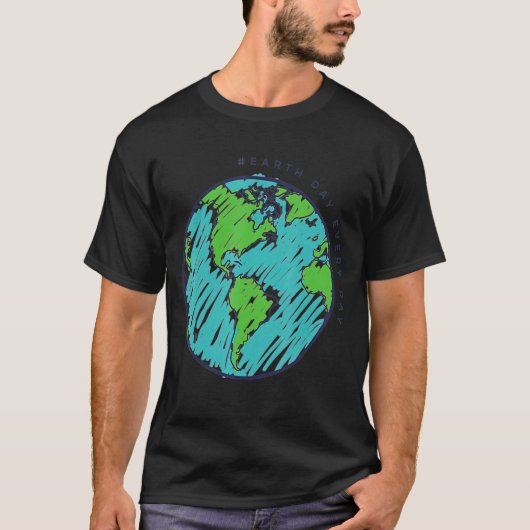 Leraar Aarde Dag Elke Dag 1 T-shirt (Voorkant)