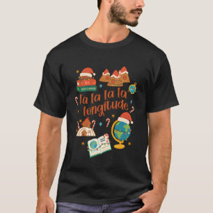Leraar aardrijkskunde Kerstmis Xmas Sfeer FA La La T-shirt