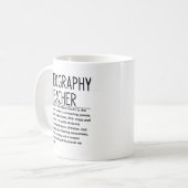 Leraar aardrijkskunde koffiemok (Voorkant links)