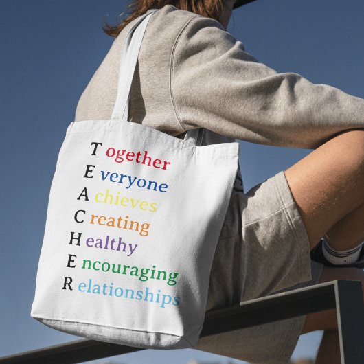 Leraar Acronym Fun Teacher Appreciation Tote Bag