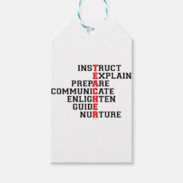 Leraar Acrostisch Cadeaulabel