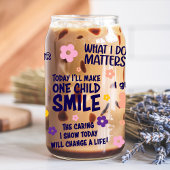 Leraar Affirmaties Bloemen Blikvorm Glas