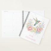 Leraar Afstudeercadeau Wilde Bloem Kolibrie Cadeau Planner (Display)