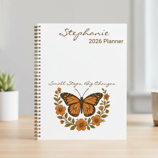 Leraar Afstudeercadeau Wilde Bloem Vlinder Cadeau Planner