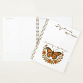 Leraar Afstudeercadeau Wilde Bloem Vlinder Cadeau Planner (Display)
