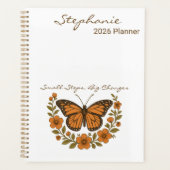 Leraar Afstudeercadeau Wilde Bloem Vlinder Cadeau Planner (Voorkant)
