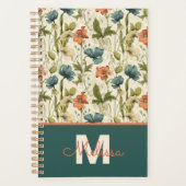 Leraar Afstudeergeschenk Botanische Wilde Bloemen  Planner (Voorkant)