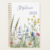 Leraar Afstudeergeschenk Wilde Bloem Botanisch Ges Planner (Voorkant)