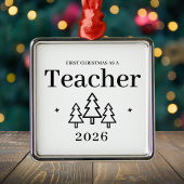 Leraar Afstuderen Keepomwille Eerste Kerstkerst Metalen Ornament