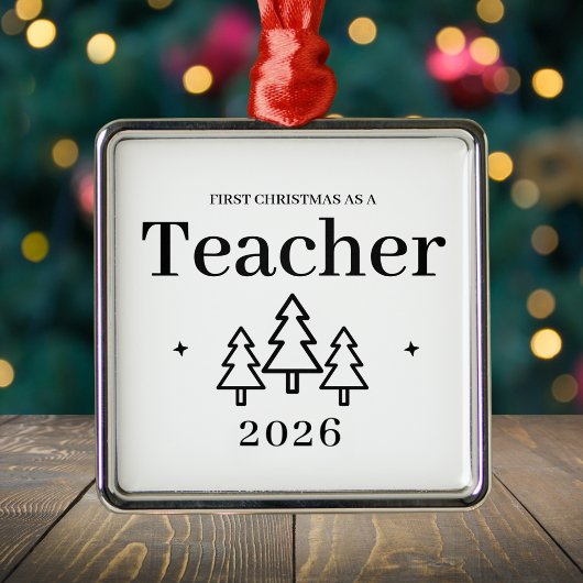 Leraar Afstuderen Keepomwille Eerste Kerstkerst Metalen Ornament