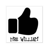 leraar als duim omhoog loven grading aanmoediging zelfinktende stempel (Design)