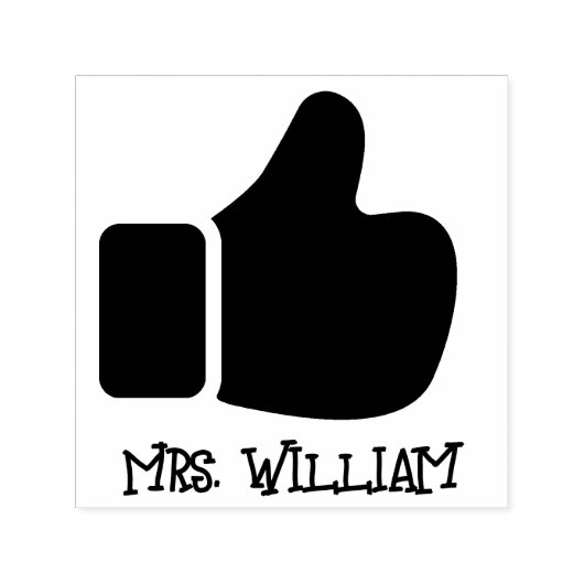 leraar als duim omhoog loven grading aanmoediging  zelfinktende stempel (Design)