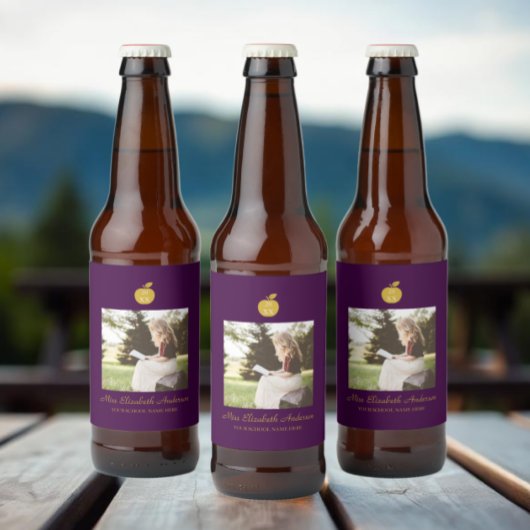 Leraar Appel Afstuderen Bier Etiket