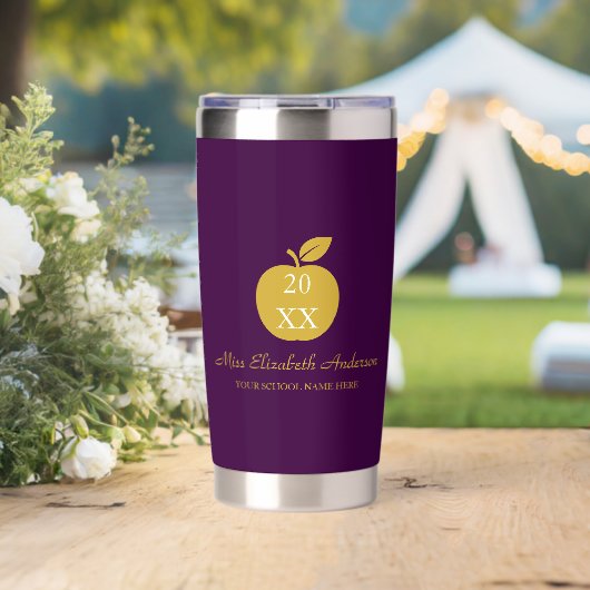 Leraar Appel Afstuderen Geïsoleerde Drinkbeker (Bruiloft (Gedraaid) )