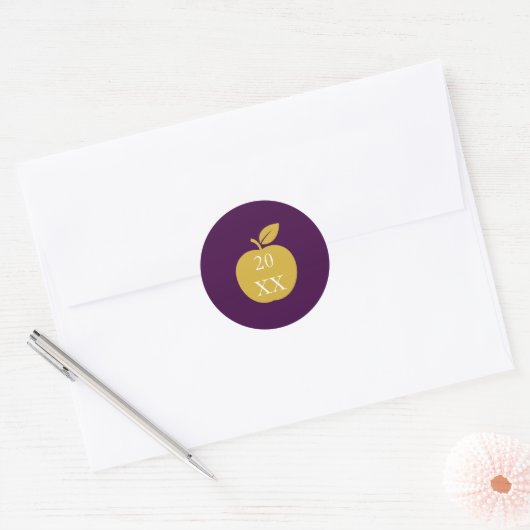 Leraar Appel Afstuderen Ronde Sticker (Envelop)
