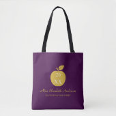 Leraar Appel Afstuderen Tote Bag (Voorkant)