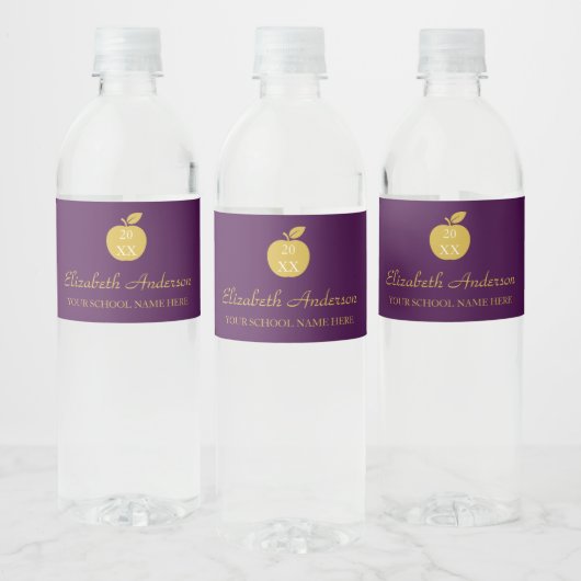 Leraar Appel Afstuderen Waterfles Etiket (Flessen)