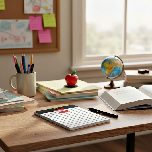 Leraar appel notitieblok