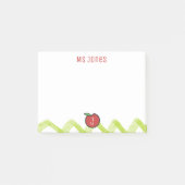 Leraar Apple Aangepaste Naam Monogram Post® Notes (Voorkant)