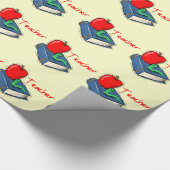 Leraar Apple Book Wrapping Paper Cadeaupapier (Hoek)