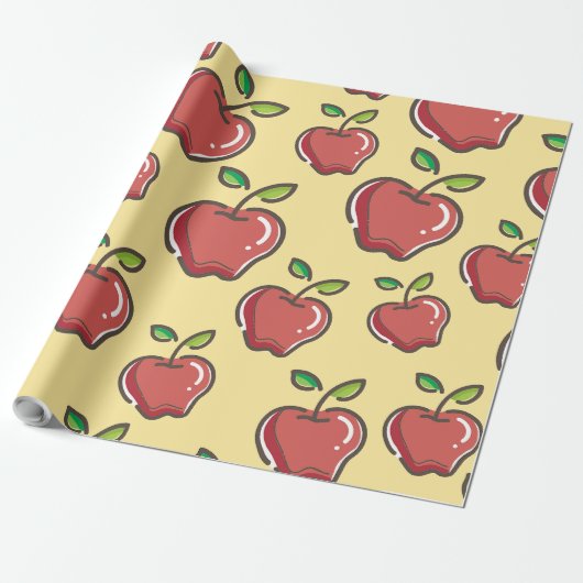 Leraar Apple Cadeaupapier (Uitgerold)