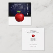 Leraar Apple Chalkboard Vierkante Visitekaartje (Voorkant / Achterkant)