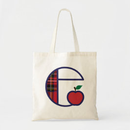 Leraar Apple Monogram Canvas tas Initiaal E
