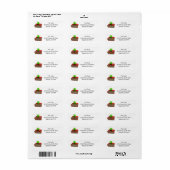 Leraar Apple op boekenlabels Etiket (Full Sheet)