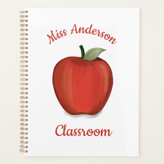 Leraar Apple persoonlijke cute Teacher Gift Planner (Voorkant)