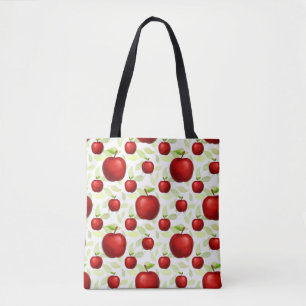 Leraar Apple Tree Patronen Voorschoolse Kunstleraa Tote Bag