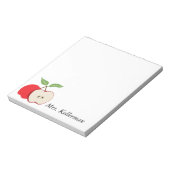 Leraar Apple voegt naam toe 5.5 x 6 Notitieblok (Linkerzijde)