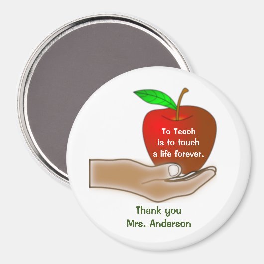 Leraar Apple-waardering Magneet (Voorkant / Achterkant)