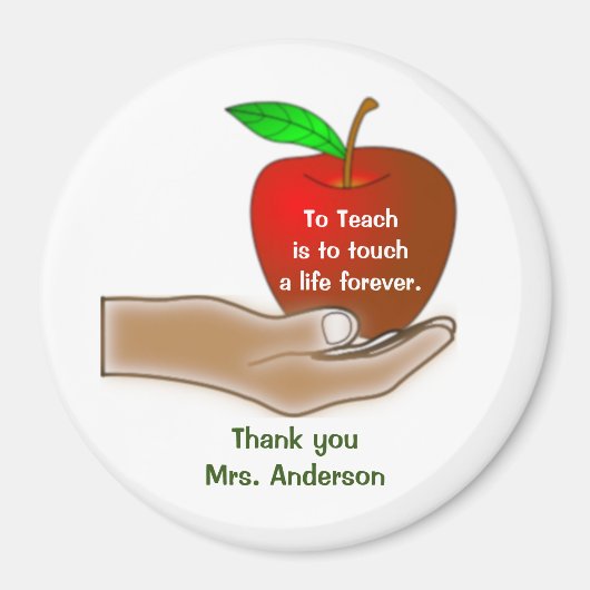 Leraar Apple-waardering Magneet (Voorkant)