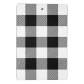 Leraar Apple White Buffalo Plaid Monogrammed Naam Mini Klembord (Achterkant)